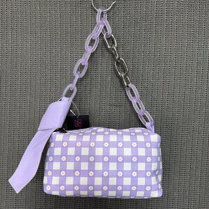 Knotted Shoulder Bag Lavender Sunrise Gingham By No Boundaries  One Size